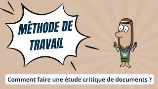 Methode étude critique de documents [upl. by Yentyrb]