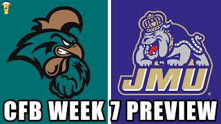 Coastal Carolina Chanticleers vs James Madison Dukes Prediction  Week 7 College Football  101024 [upl. by Ferrell756]