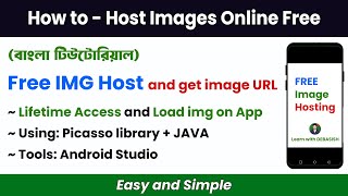 Free image Hosting and Load on App  Picasso  Android Studio  JAVA [upl. by Nosidda812]