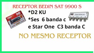 Receptor Bedin Sat 9900 s com 3 satelitesD2 KUses 6 c e C3 c [upl. by Heddi]