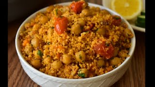 Couscous Chickpea Recipe  Easy Breakfast Or Lunch Or Dinner Recipe [upl. by Niras]