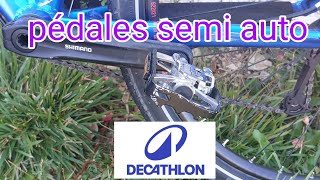 Test des pédales semi automatiques et chaussures de vélo DECATHLON [upl. by Dawaj636]