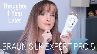 Braun Silk Expert Pro 5 IPL Does it Work  One Year Later [upl. by Akeem662]