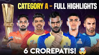 Pro Kabaddi Auction  CategoryA Sold Players List  PKL 2024 Auction Day 1 Highlights [upl. by Nwahsauq]