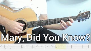 Mary did you know  Fingerstyle Guitar Tabs  Christmas Song [upl. by Efthim]