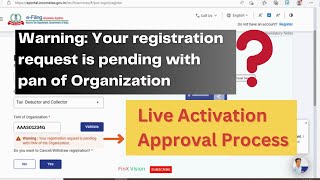 How to approve tan registration request on efilingportal Tan activation process live [upl. by Aseel]