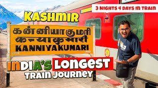 Kanyakumari to Kashmir Train Journey in India’s 3rd Longest Train Himsagar Express  Part 1 [upl. by Paddy233]