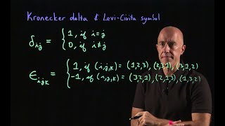 Kronecker delta and LeviCivita symbol  Lecture 7  Vector Calculus for Engineers [upl. by Elyr]