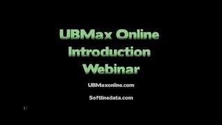 UBMax Online Introduction Webinar 1 [upl. by Oelak]