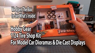 EP1151 Hobby Gear 124 Tire Shop Tools for Model Car Dioramas amp Die Cast Displays [upl. by Oilenroc]