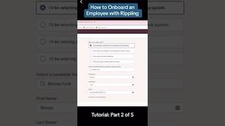 How to Onboard an Employee with Rippling  Part 2 of 5⚡️shorts [upl. by Kahn]