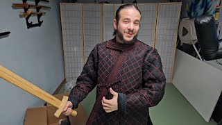 Japanese Style Gambeson from Akado Armory The Ishidora Premium Fencing Gi V2 with Arm Armor [upl. by Painter]