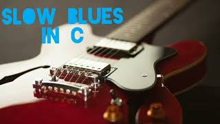 Backing Track C Major Slow Blues Modern [upl. by Htes]