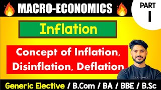 Concept of Inflation Disinflation and Deflation  Macroeconomics  GE BCom BA Bsc DU [upl. by Llednav]