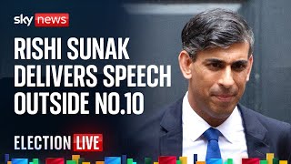 Rishi Sunak delivers final speech outside No10 Downing Street [upl. by Binnings]