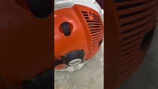 Idle and running a Stihl BR600 smallenginerepair stihl leafblower lawncare shorts stihlbr600 [upl. by Nuahsed]