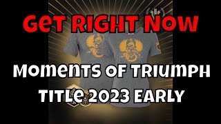 Early Moments Of Triumph Seal Right Now  MMXXIII 2023 Title Leaked [upl. by Notwen489]