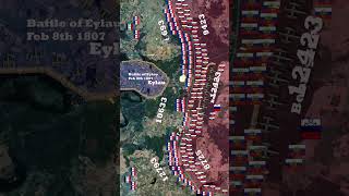 Battle of Eylau 1807 Animated Map [upl. by Basilius]