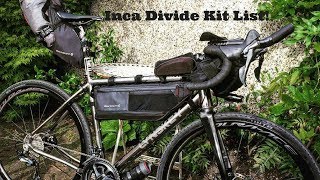 Bikingman Inca Divide 2018 Kit List Ultra Bikepacking races [upl. by Charis]