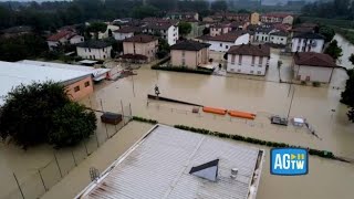 Alluvione EmiliaRomagna Faenza sottacqua le immagini dal drone [upl. by Aileahcim260]