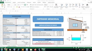 Planilha Para Dimensionamento das Instalações de Águas Pluviais Calhas e Condutores [upl. by Eri947]