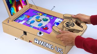 How To Make An Amazing Among Us Game From Cardboard  DIY Cardboard Games [upl. by Anohs870]