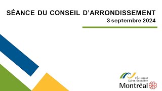 Séance du conseil darrondissement de LÎleBizardSainteGeneviève 3 septembre 2024 [upl. by As]