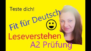 A2 Prüfung Trainiere dein Leseverstehen Deutsch lernen 👓🗒️LESEN TEIL 2 [upl. by Salomon]