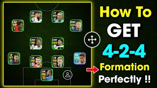 How to Customize 424 Formation Perfectly  🔥 How to get 424 Formation in eFootball 2024 Mobile 🤩🔔 [upl. by Atiniv462]