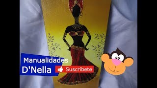 Como Pintar Cuadro de Negrita Africana con Yute 1 Parte By quotTaller Nella 2017quot [upl. by Pomeroy142]