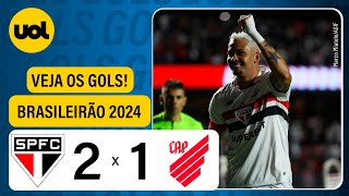 SÃO PAULO 2 X 1 ATHLETICO  BRASILEIRÃO 2024 VEJA OS GOLS DE LUCIANO JULIMAR E ANDRÉ SILVA [upl. by Eldon]