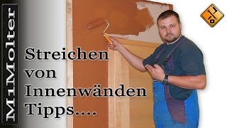 Streichen von Innenwänden  einige Tipps von M1Molter [upl. by Munshi]