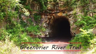 Drone footage of Greenbrier River Trail in West Virginia [upl. by Anilave]