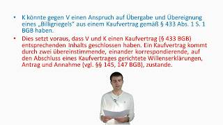 Gutachtenstil 2  verschachtelte Anwendung des Gutachtenstils  ein Fall aus dem Zivilrecht BGB AT [upl. by Sixela653]