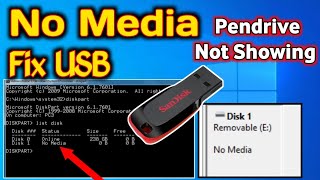 Pen drive Not showing USB Flash No Media Fix No Media 0 byte Removable Disk Not Showing [upl. by Rillings148]