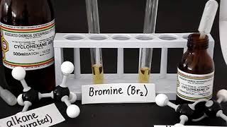 Saturated and unsaturated hydrocarbons reaction with bromine [upl. by Greenwood]