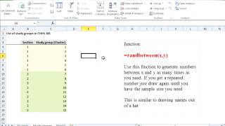 Cluster Sampling using Excel [upl. by Cathey]