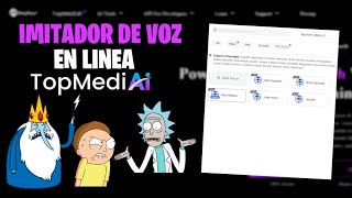 Como usar la voz de tu personaje Favorito  Cambia y clona cualquier Voz TopMediai 2023 EN LINEA [upl. by Livvy]