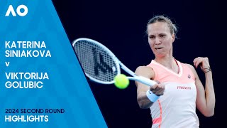 Katerina Siniakova v Viktorija Golubic Highlights  Australian Open 2024 Second Round [upl. by Nikolaos]