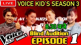 The Voice Of Nepal Kids Season 3 Blind Audition  Episode 01 Today Live 2024  Melina Rai Pramod [upl. by Orlanta]