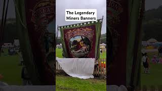 The historic and legendary miners banners at the great gatherings of the brass amp pipe bands dmg2024 [upl. by Loriner]