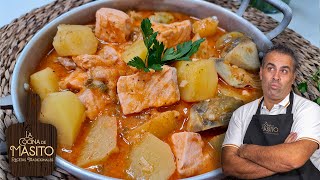 Marmitako de salmón receta fácil y muy jugosa [upl. by Ralaigh]