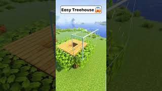 Minecraft Easy Treehouse😱 shorts [upl. by Swerdna36]