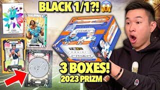 BLACK 11 PULL FROM THE NEW PRIZM 🏈 😱🔥 2023 Panini Prizm Football FOTL Hobby Box Review x3 [upl. by Amhsirak]