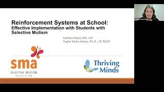 Webinar Reinforcement Systems at School Implementation with Students with Selective Mutism [upl. by Veal]