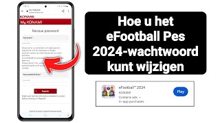 Hoe eFootball Pes 2024wachtwoord te wijzigen  eVoetbal 2024 [upl. by Elisee854]