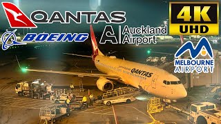 Qantas Airways QF152 Auckland to Melbourne Boeing 737838 First Class Longe amp Flight Review [upl. by Xylina]