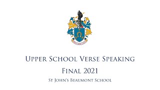 SJB Upper School Verse Speaking 2021 [upl. by Eneres]