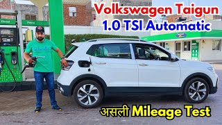 Volkswagen Taigun 10 Automatic Mileage Test  Volkswagen Taigun Mileage Test [upl. by Adnohsar82]