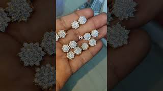 Gold Plated Cubic Zirconia Diamond Stud Earring WHATSAPP INQUIRY919099288626 [upl. by Aneer]